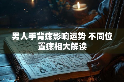 男人手背痣影响运势 不同位置痣相大解读
