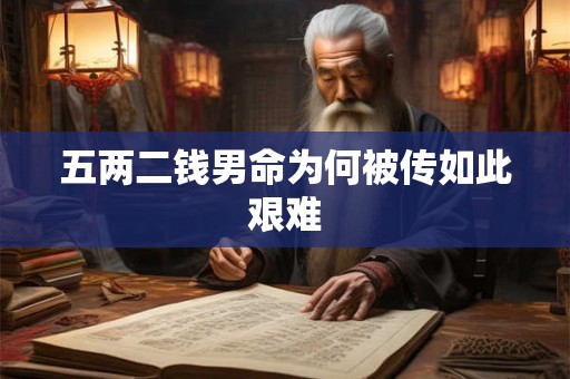 五两二钱男命为何被传如此艰难