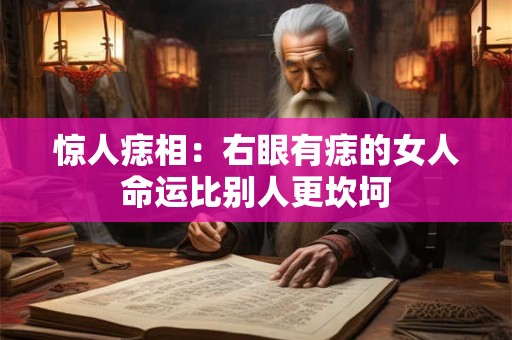 惊人痣相：右眼有痣的女人命运比别人更坎坷