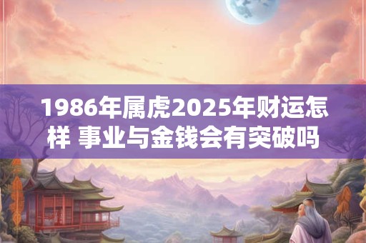 详细阅读:1986年属虎2025年财运怎样 事业与金钱会有突破吗 1986年属虎2025年财运怎样 事业与金钱会有突破吗