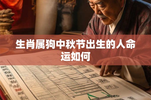 生肖属狗中秋节出生的人命运如何