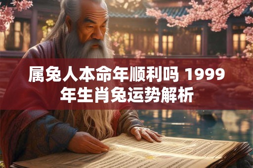 属兔人本命年顺利吗 1999年生肖兔运势解析