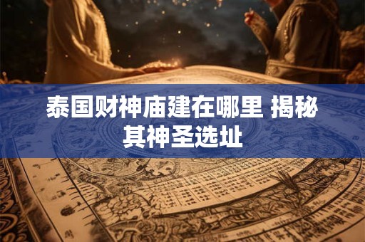 泰国财神庙建在哪里 揭秘其神圣选址