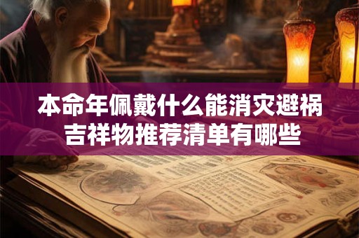 本命年佩戴什么能消灾避祸 吉祥物推荐清单有哪些
