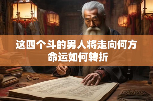 这四个斗的男人将走向何方 命运如何转折