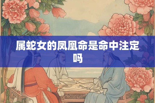 属蛇女的凤凰命是命中注定吗