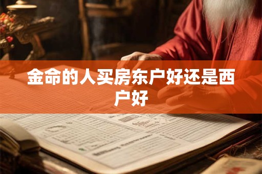 金命的人买房东户好还是西户好