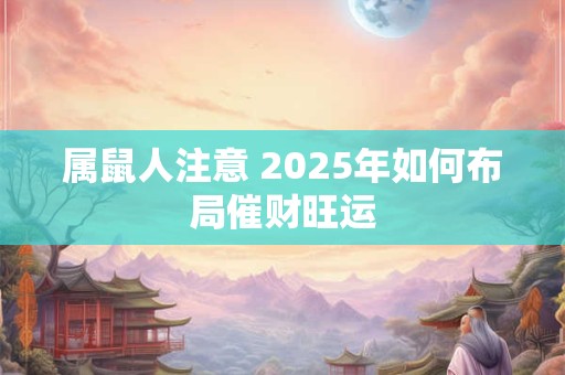 属鼠人注意 2025年如何布局催财旺运