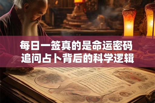 详细阅读:每日一签真的是命运密码 追问占卜背后的科学逻辑 每日一签真的是命运密码 追问占卜背后的科学逻辑