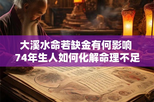 大溪水命若缺金有何影响 74年生人如何化解命理不足
