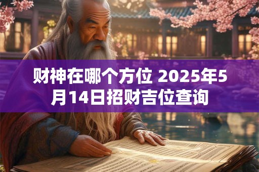 财神在哪个方位 2025年5月14日招财吉位查询