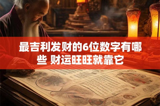 最吉利发财的6位数字有哪些 财运旺旺就靠它