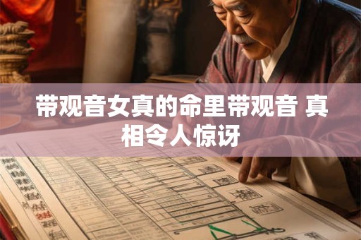 带观音女真的命里带观音 真相令人惊讶