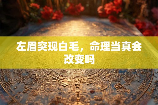 左眉突现白毛，命理当真会改变吗