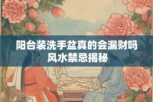 阳台装洗手盆真的会漏财吗 风水禁忌揭秘