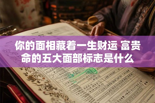 你的面相藏着一生财运 富贵命的五大面部标志是什么