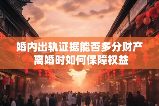 婚内出轨证据能否多分财产 离婚时如何保障权益