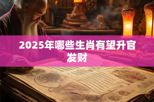 2025年哪些生肖有望升官发财 2025年哪些生肖有望升官发财