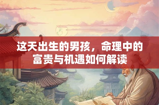 这天出生的男孩，命理中的富贵与机遇如何解读