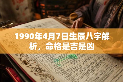 1990年4月7日生辰八字解析，命格是吉是凶