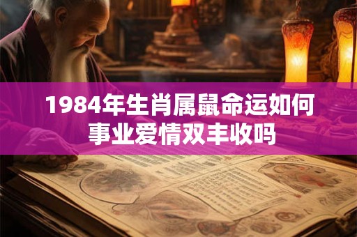 1984年生肖属鼠命运如何 事业爱情双丰收吗