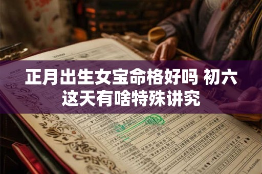 正月出生女宝命格好吗 初六这天有啥特殊讲究