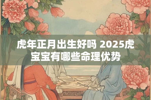 虎年正月出生好吗 2025虎宝宝有哪些命理优势