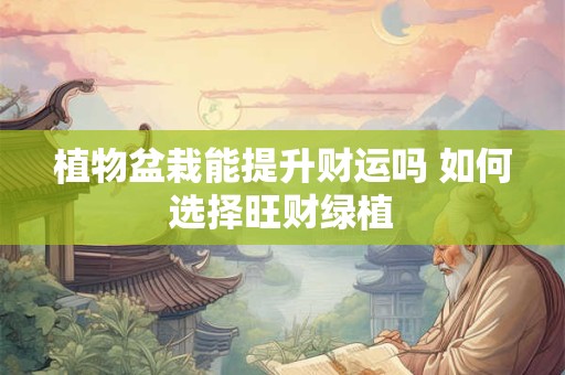植物盆栽能提升财运吗 如何选择旺财绿植