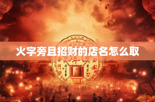 火字旁且招财的店名怎么取