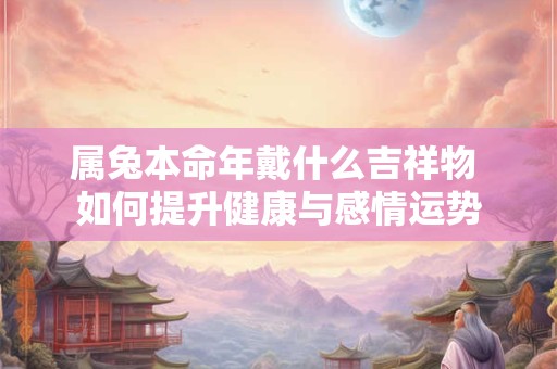 属兔本命年戴什么吉祥物 如何提升健康与感情运势