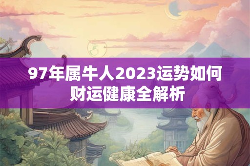 97年属牛人2023运势如何 财运健康全解析