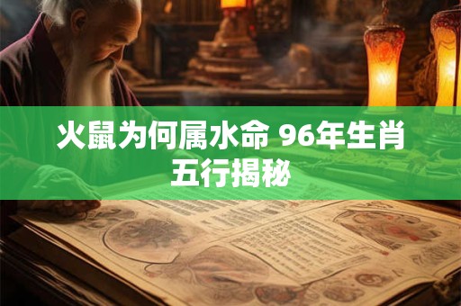 火鼠为何属水命 96年生肖五行揭秘