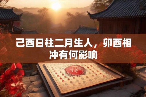 己酉日柱二月生人，卯酉相冲有何影响
