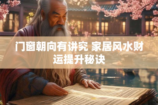 门窗朝向有讲究 家居风水财运提升秘诀