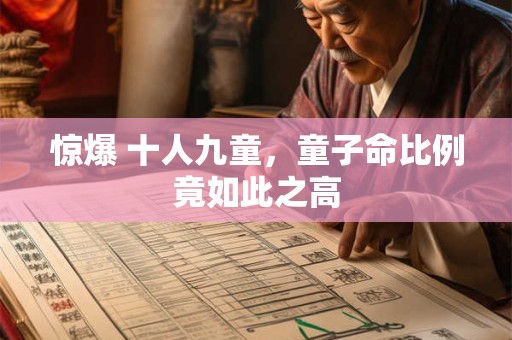 惊爆 十人九童，童子命比例竟如此之高
