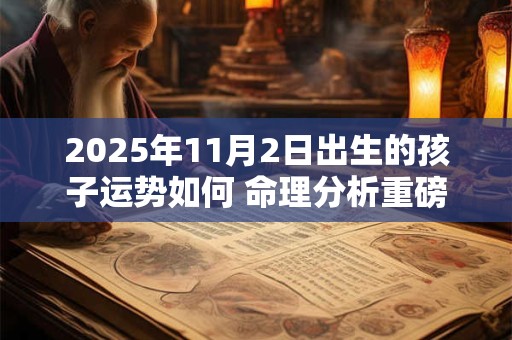 2025年11月2日出生的孩子运势如何 命理分析重磅揭晓