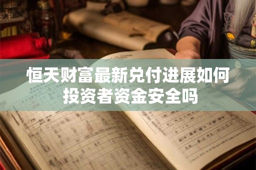 恒天财富最新兑付进展如何 投资者资金安全吗