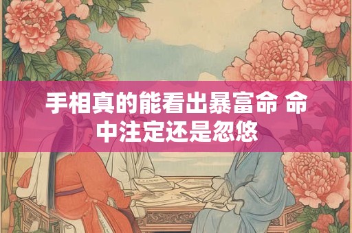 手相真的能看出暴富命 命中注定还是忽悠