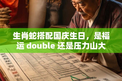 生肖蛇搭配国庆生日，是福运 double 还是压力山大