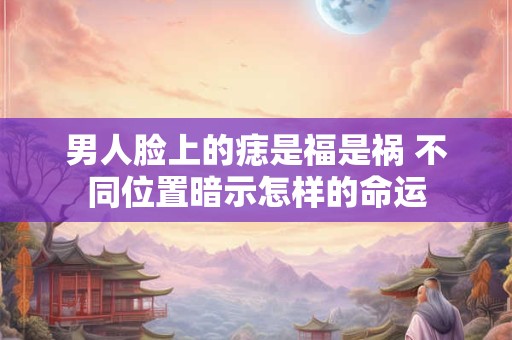 男人脸上的痣是福是祸 不同位置暗示怎样的命运