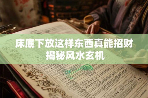 床底下放这样东西真能招财 揭秘风水玄机