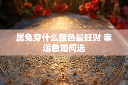 属兔穿什么颜色最旺财 幸运色如何选