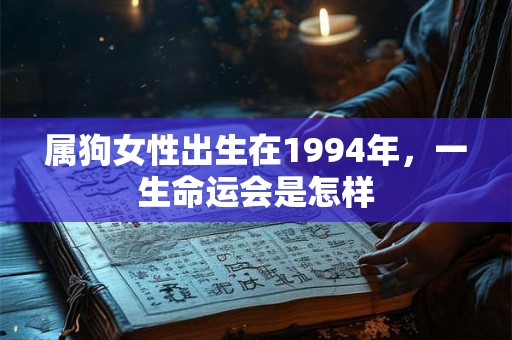 属狗女性出生在1994年，一生命运会是怎样