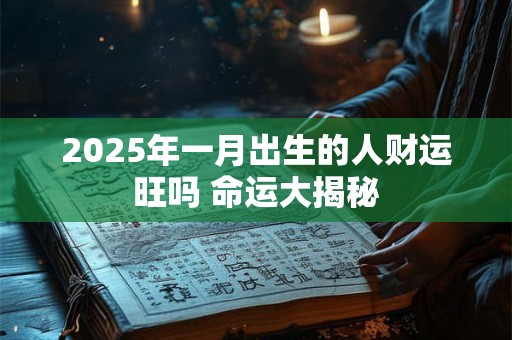 2025年一月出生的人财运旺吗 命运大揭秘