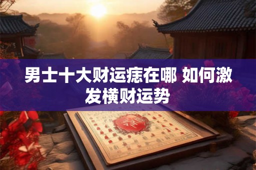 男士十大财运痣在哪 如何激发横财运势