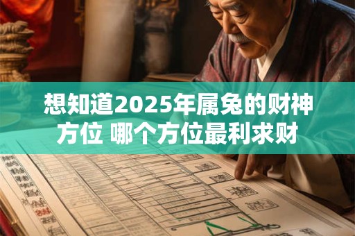 想知道2025年属兔的财神方位 哪个方位最利求财