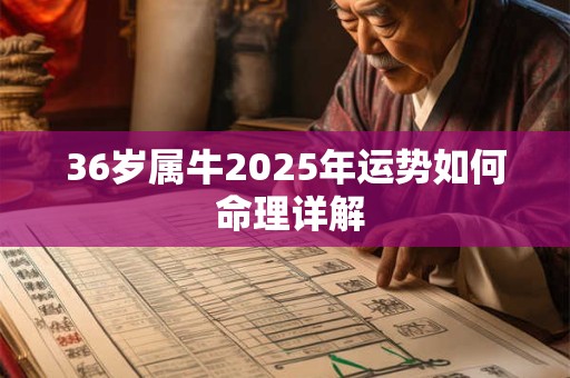 36岁属牛2025年运势如何 命理详解