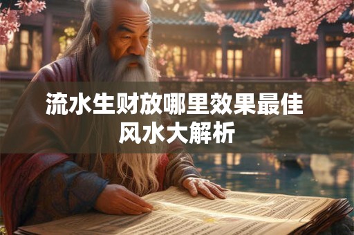 流水生财放哪里效果最佳 风水大解析