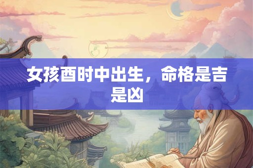 女孩酉时中出生，命格是吉是凶