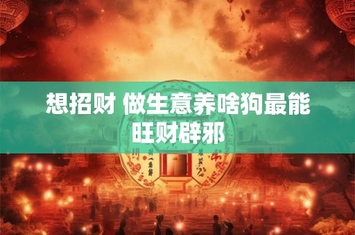 想招财 做生意养啥狗最能旺财辟邪